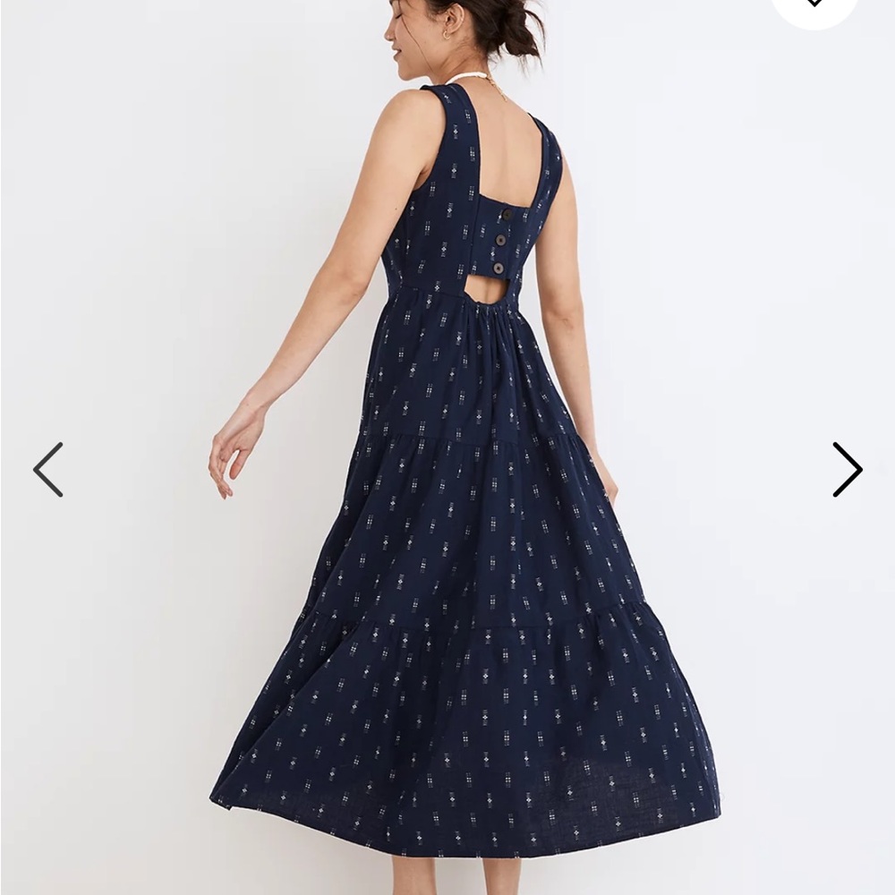 Madewell cattail cutout midi dress
